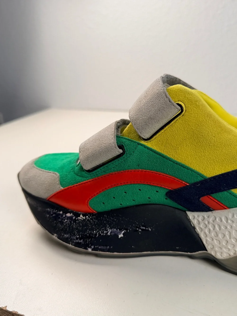Stella McCartney Eclypse Sneakers Size 35 Multicolor Velcro Platform Chunky